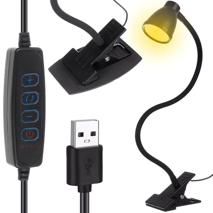 Desk lamp with a clip - black Izoxis 19454