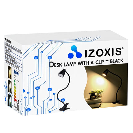 Desk lamp with a clip - black Izoxis 19454