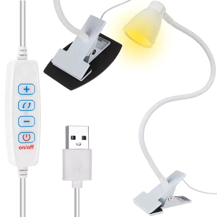 Stolní lampa s klipem – bílá Izoxis 19455