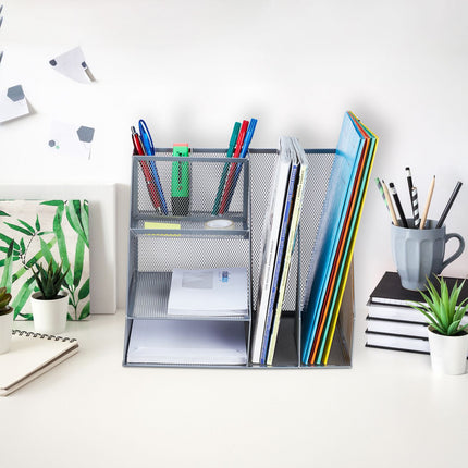 Desk organization 7 metal shelves