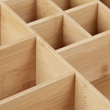 Stolní organizér z bambusu s 9 přihrádkami