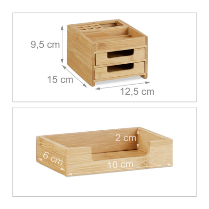 Organisation de bureau en bambou