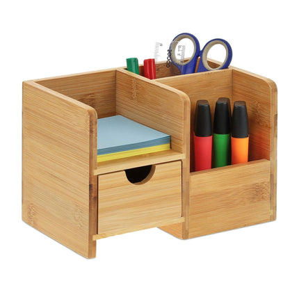 Organisation de bureau en bambou