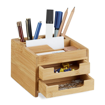 Organisation de bureau en bambou