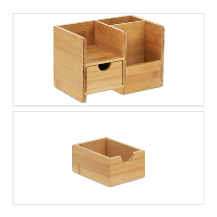 Organisation de bureau en bambou