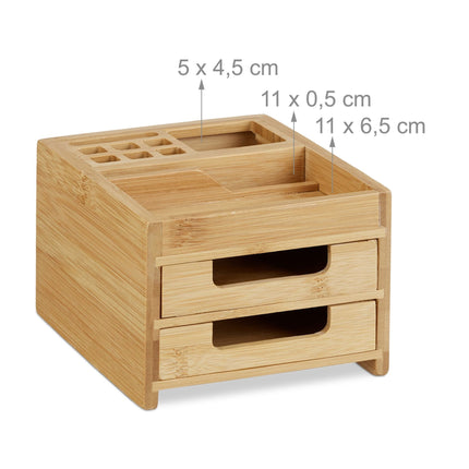 Organisation de bureau en bambou