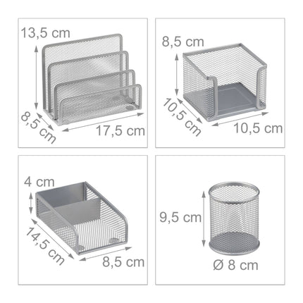 Schreibtisch-Organisationsset 4-teilig
