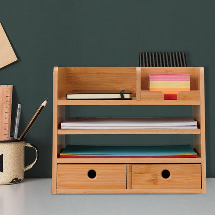 Desk organization with 2 drawers