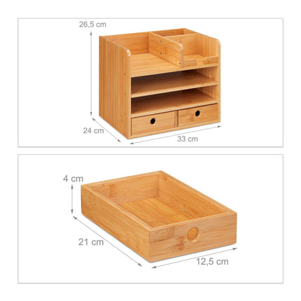 Desk organization with 2 drawers