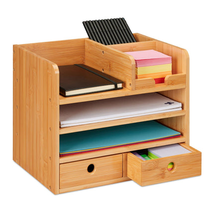 Desk organization with 2 drawers