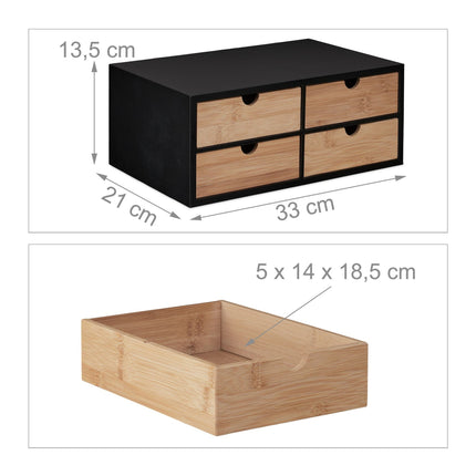 Schreibtischorganisation mit 4 Schubladen