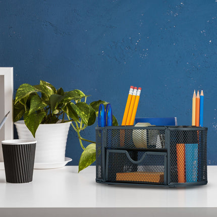 Desk organization with 9 compartments