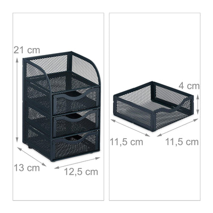 Schreibtischorganisation mit Schubladen