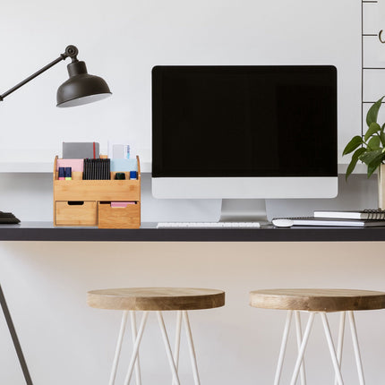 Desk organization with drawers