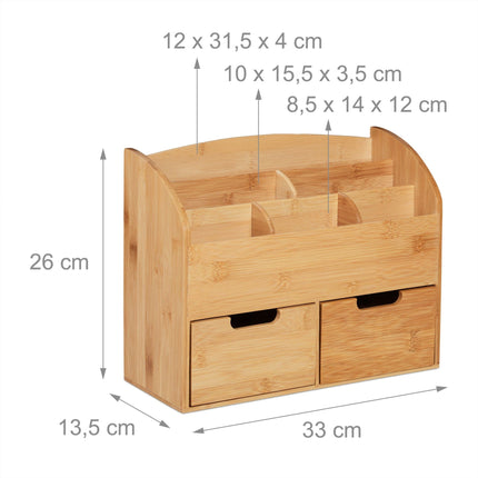 Desk organization with drawers