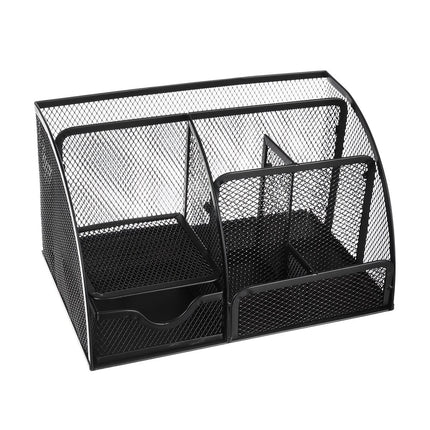 Schreibtisch-Organizer - 6 Fächer - schwarz 