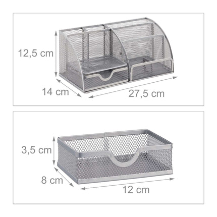 Schreibtisch-Organizer mit 6 Ablagen aus Metall