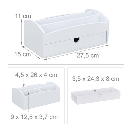 Desk organizer Bamboo White