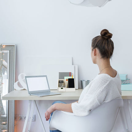 Organiseur de bureau en cuir artificiel
