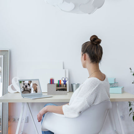 Organiseur de bureau en lin