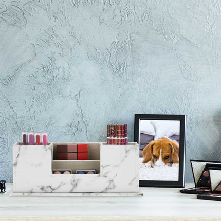 Organiseur de bureau aspect marbre