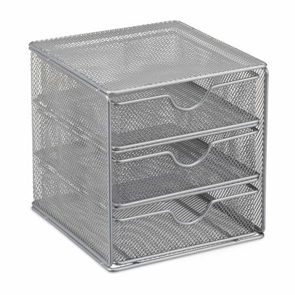 Desk organizer in metal 3 compartments