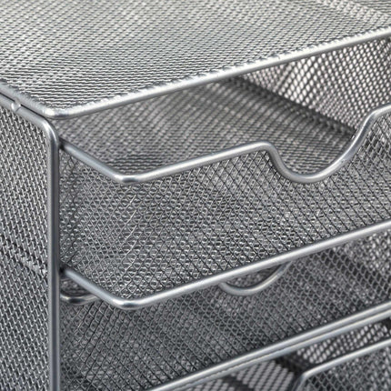 Desk organizer in metal 3 compartments