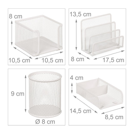 Ensemble de rangement de bureau 4 pièces