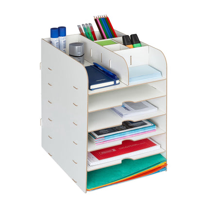 Desk organizer with storage compartment