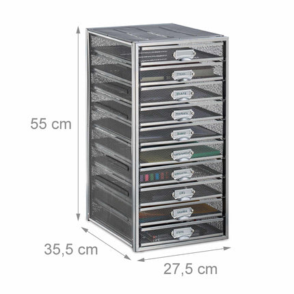 Bureau de rangement A4 avec 10 tiroirs