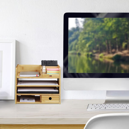 Desk storage bamboo