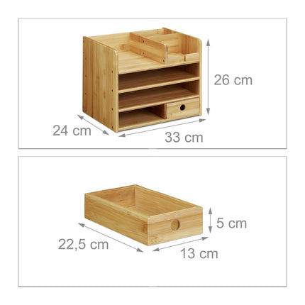 Desk storage bamboo