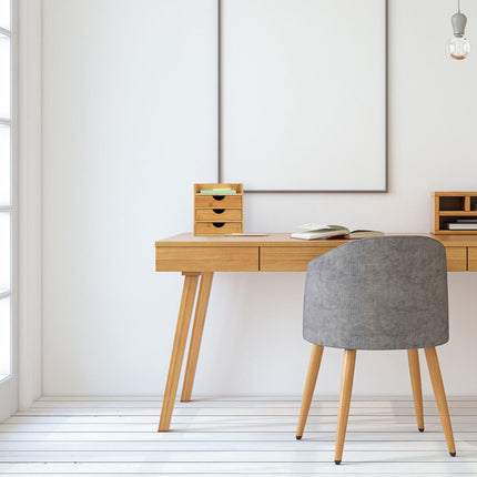 Rangement de bureau avec tiroirs en bambou