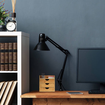 Rangement de bureau avec tiroirs en bambou