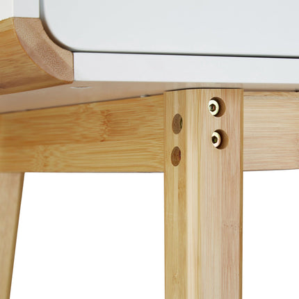 Desk with drawers in white