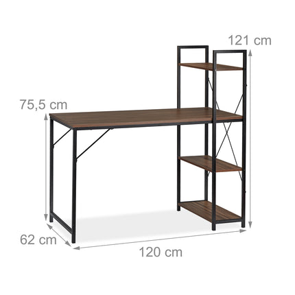 Desk with shelf