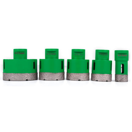 Diamond Hole Saw Set, 5-Piece M14, 22–65 mm for Tile, Granite