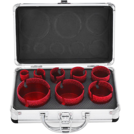 Diamond Hole Saw Set, 8-Piece 20–68mm M14 Thread