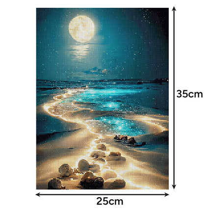 Diamond Painting Kit, Beach Scene, 40x30cm