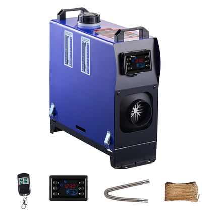 Diesel Air Heater 12–24V 8kW, Remote, LCD, 5L Tank