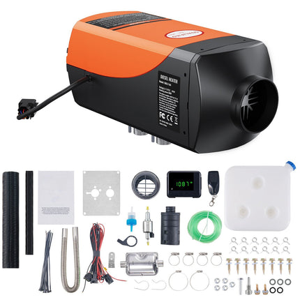 Diesel Air Heater 12V 5kW, LCD Display, Remote Control