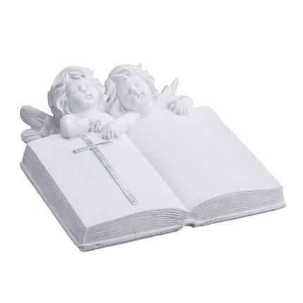 Grabender Engel mit Buch