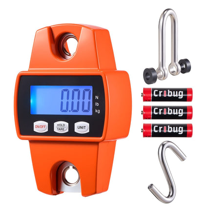Digital Crane Scale 660 lb, Cast Aluminum, LCD Display