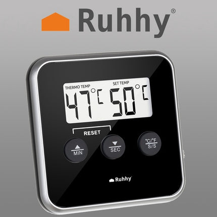 Digitales Küchenthermometer mit Sonde, LCD-Display