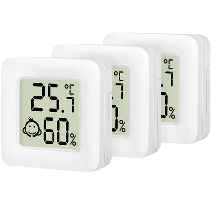 Digitales Mini-Thermometer/Hygrometer 3er-Pack