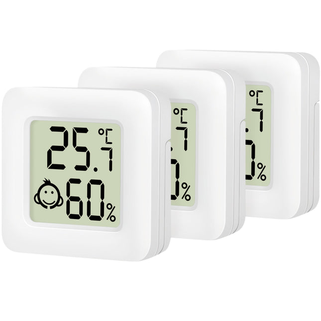 Digital Mini thermometer/hygrometer 3-pack