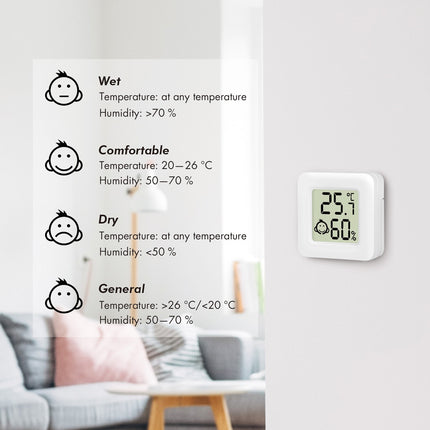 Digitales Mini-Thermometer/Hygrometer 3er-Pack