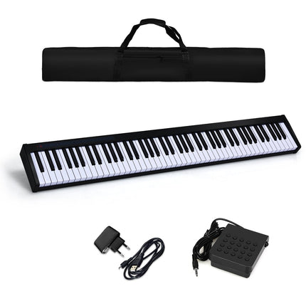 Digitální piano s 88 klávesami, přenosný elektronický hudební nástroj, dětské piano, černé