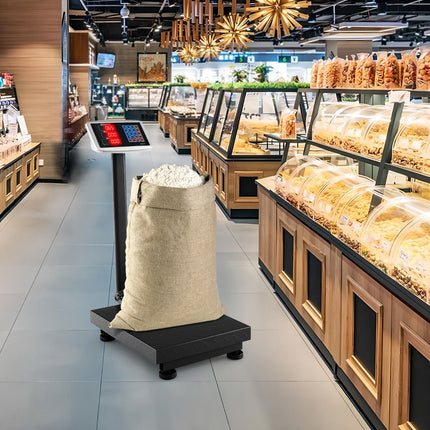 Digitale Plattformwaage 300kg, 50g, Preisrechnung LB/KG