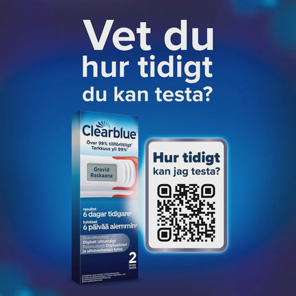 Digitaler Schwangerschaftstest, Früherkennung, 6 Tage früher, 2er-Pack